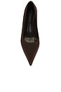 view 4 of 5 Chloe Pump in Chocolate Satin
