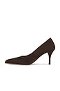view 5 of 5 Chloe Pump in Chocolate Satin