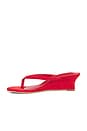 view 5 of 5 Edgy Wedge Sandal in Tomato Nubuck