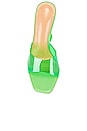 view 4 of 5 Serri Sandal in Vinylite & Lime Nappa