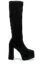 view 1 of 5 Toniq Platform Boot in Black Stretch Suede