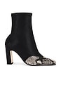 view 1 of 5 Soho Boot in Black Souple & Ecru Snake