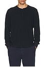 view 3 of 4 Global Waffle Henley in Black
