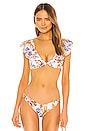 view 1 of 4 Valentina Hollywood Floral Ruffle Bikini Top in Star