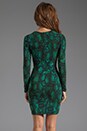 view 4 of 6 Tara Pleated Tonal Snake Dress in Green