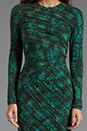 view 5 of 6 Tara Pleated Tonal Snake Dress in Green