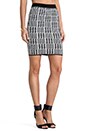 view 2 of 7 Celine Scottish Plaid Skirt en Black/White in Black & White