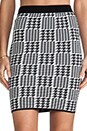 view 4 of 7 Celine Scottish Plaid Skirt en Black/White in Black & White