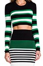 view 5 of 6 Emma Crop Top in Green Combo