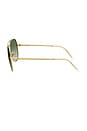 view 3 of 3 Aviator Sunglasses in Yellow Gold & Green