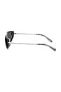 view 3 of 3 Oval Sunglasses in Black & Silver