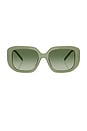 view 1 of 3 Square Sunglasses in Milky Green & Green