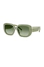 view 2 of 3 Square Sunglasses in Milky Green & Green