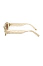 view 3 of 3 Rectangular Sunglasses in Transparent Yellow