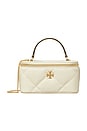 view 1 of 4 Kira Diamond Quilt Vanity Case in Warm White