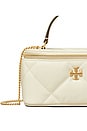 view 4 of 4 Kira Diamond Quilt Vanity Case in Warm White