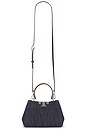 view 1 of 5 Eleanor Denim Mini Satchel Bag in Midnight