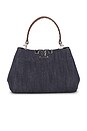 view 3 of 5 Eleanor Denim Mini Satchel Bag in Midnight