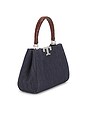 view 4 of 5 Eleanor Denim Mini Satchel Bag in Midnight