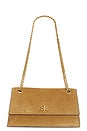 view 1 of 5 Kira Turnlock Suede Shoulder Bag in Toffee