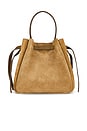 view 4 of 5 Romy Suede Bucket Bag in Stone