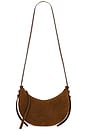view 1 of 5 Romy Suede Half Moon Bag in Caramel
