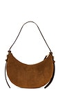 view 4 of 5 Romy Suede Half Moon Bag in Caramel
