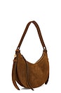 view 5 of 5 Romy Suede Half Moon Bag in Caramel
