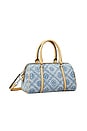 view 2 of 4 T Monogram Denim Mini Barrel Bag in Powder Blue