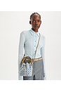 view 6 of 7 T Monogram Denim Mini Bucket Bag in Powder Blue