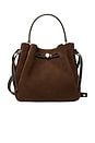 view 1 of 5 Romy Suede Bucket Bag in Dark Cocoa