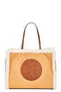 view 1 of 4 Ella Shearling Tote in Light Natural & Brown