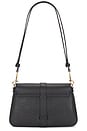 view 2 of 5 T Monogram Pebble Soft Small Shoulder Bag in Black
