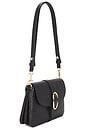 view 3 of 5 T Monogram Pebble Soft Small Shoulder Bag in Black