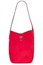 view 1 of 4 SAC SEAU SUEDE SLIM HOBO in Toucan Red