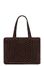 view 2 of 4 Ella Hand Crocheted Popcorn Stitch Small Tote Bag in Dark Cocoa
