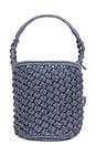 view 2 of 4 Ella Hand-crocheted Popcorn Stitch Bucket Bag in Gray