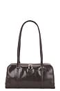 view 1 of 4 Small Marshmallow Satchel in Dark Brown