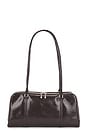 view 2 of 4 Small Marshmallow Satchel in Dark Brown