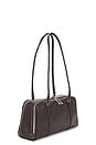 view 3 of 4 Small Marshmallow Satchel in Dark Brown