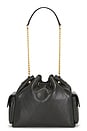 view 4 of 5 Charlie Quilted Drawstring Shoulder Bag in Black