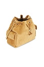 view 6 of 5 Charlie Quilted Suede Drawstring Shoulder Bag in Toffee