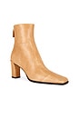 view 2 of 5 Asymmetric Cap Toe Ankle Boot in Sand