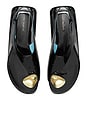 view 3 of 4 Patos Slingback Sandal in Nero & Gold