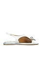 view 1 of 4 Patos Slingback Sandal in Bianco & Silver