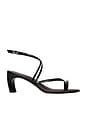 view 1 of 4 Pierced Strappy Heel Sandal in Perfect Black & Silver