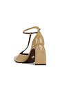 view 3 of 5 Mellow Peep Toe T Strap 90mm in Warm Nutmeg