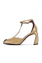 view 5 of 5 Mellow Peep Toe T Strap 90mm in Warm Nutmeg
