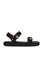 view 1 of 5 Kira Ultralight Sandal in Dark Cocoa, Perfect Black & Silver
