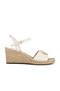 view 1 of 5 ALPARGATA ELEANOR WEDGE in Light Cream & Gold